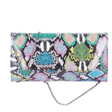 Mavi Baskı Stiletto Ayakkabı Çanta Takım RA-021