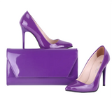 Mor Abiye Çanta Ayakkabı Kombin RA-021 RUBRICA 