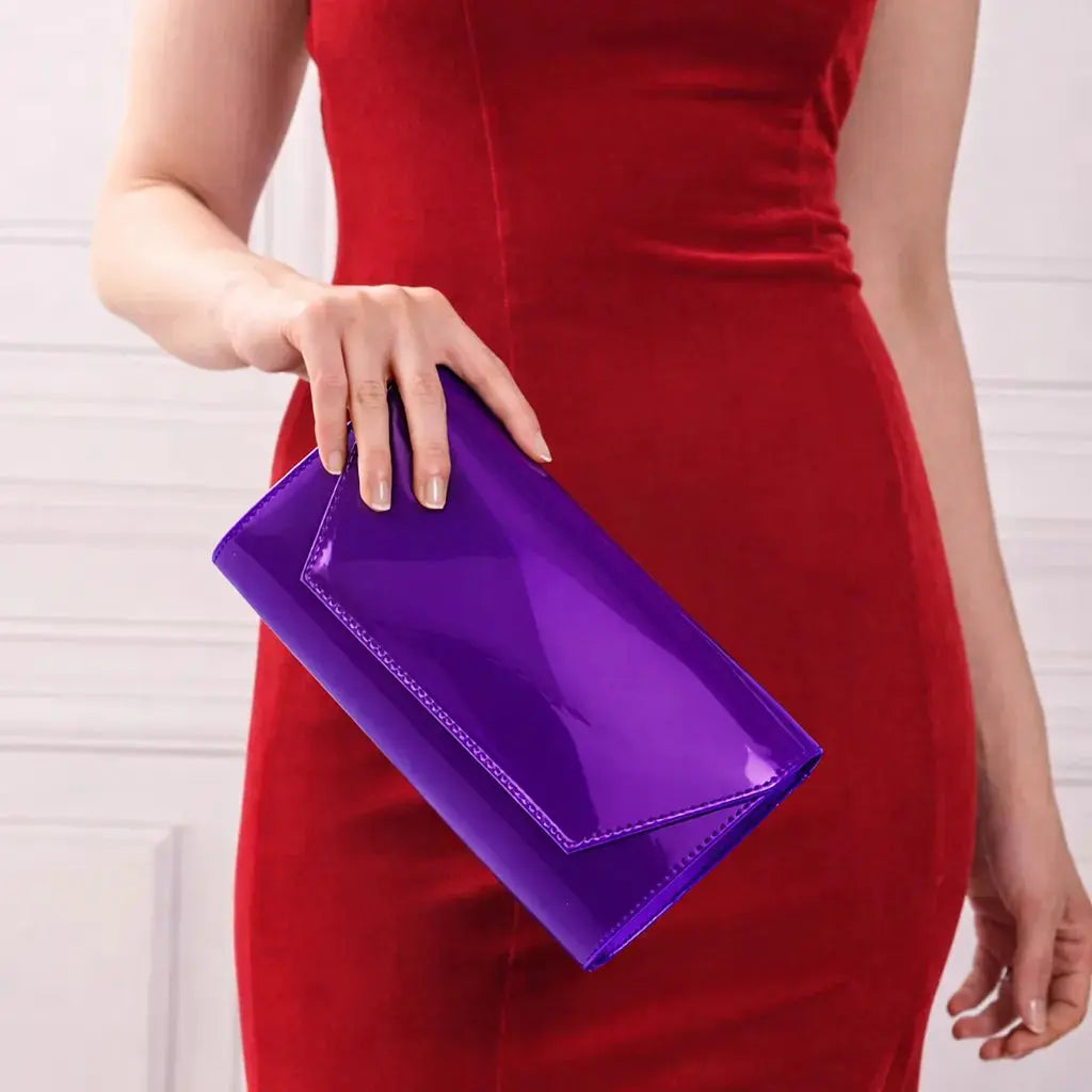 Mor Rugan Zincirli Abiye Çanta SH-01 RUBRICA 