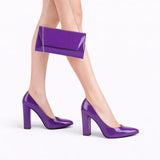 Mor Topuklu Ayakkabı Çanta Set RA-023 RUBRICA 