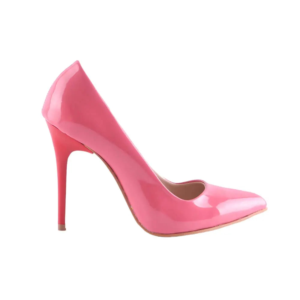 Pembe Rugan İnce Topuklu Stiletto Ayakkabı MA-021
