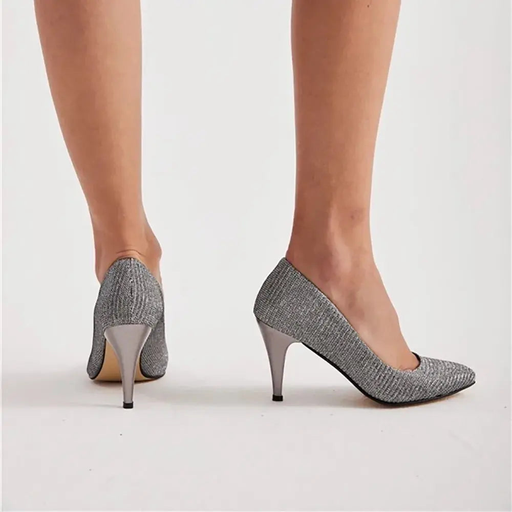 Platin Çupra 7 cm Topuklu Ayakkabı MA-017