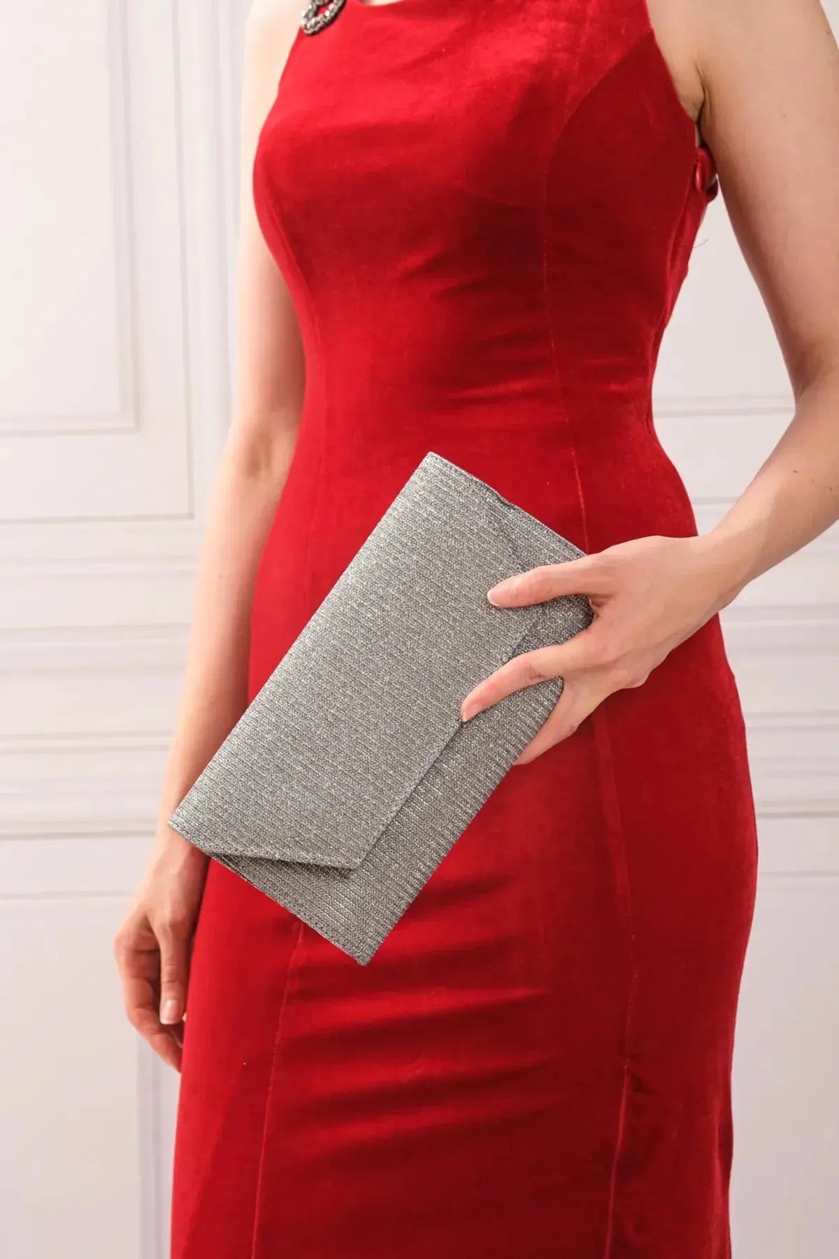 Platin Çupra Zincirli Abiye Çanta SH-01 RUBRICA 