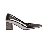 Platin Kalın Topuklu Abiye Ayakkabısı MA-048