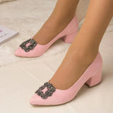 Pudra Alçak Topuklu Taşlı Abiye Ayakkabı RA-1620