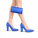 Saks Saten Topuklu Ayakkabı Çanta Set RA-023 RUBRICA 