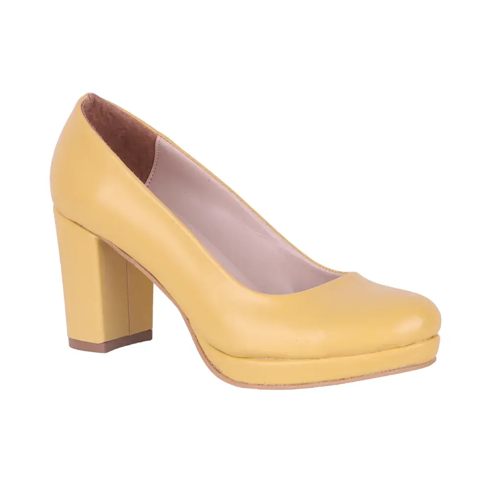 Sarı Topuklu Platform Ayakkabı MT-01 RUBRICA 