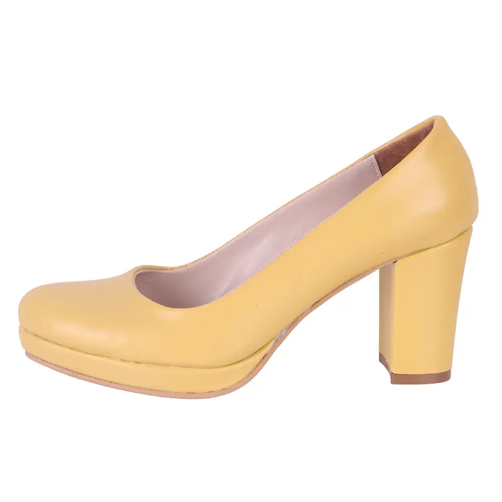 Sarı Topuklu Platform Ayakkabı MT-01 RUBRICA 