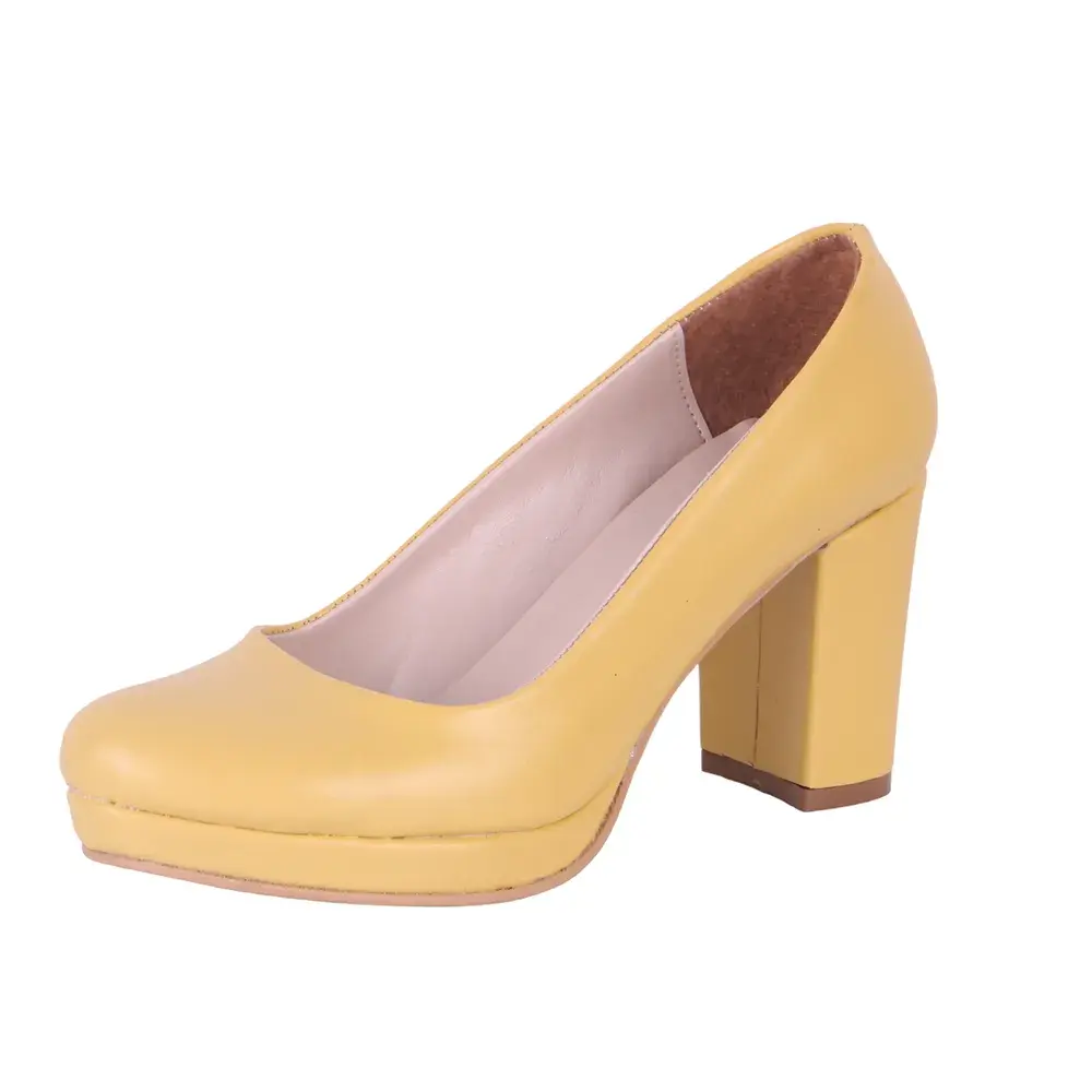 Sarı Topuklu Platform Ayakkabı MT-01 RUBRICA 
