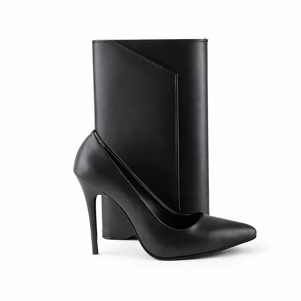 Siyah Cilt Abiye Çanta Ayakkabı Kombin RA-021 RUBRICA 