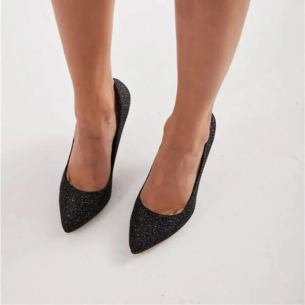 Siyah Çupra 7 cm Topuklu Ayakkabı MA-017
