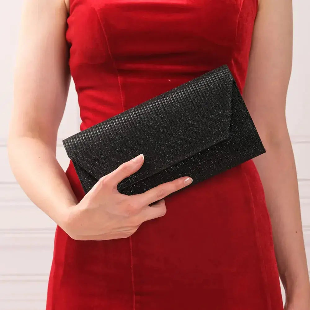 Siyah Çupra Zincirli Abiye Çanta SH-01 RUBRICA 