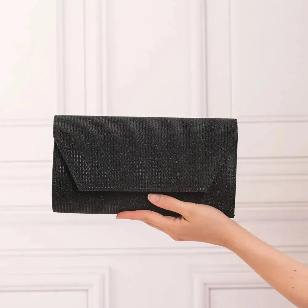 Siyah Çupra Zincirli Abiye Çanta SH-01 RUBRICA 