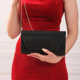 Siyah Çupra Zincirli Abiye Çanta SH-01 RUBRICA 