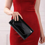 Siyah Rugan Zincirli Abiye Çanta SH-01 RUBRICA 