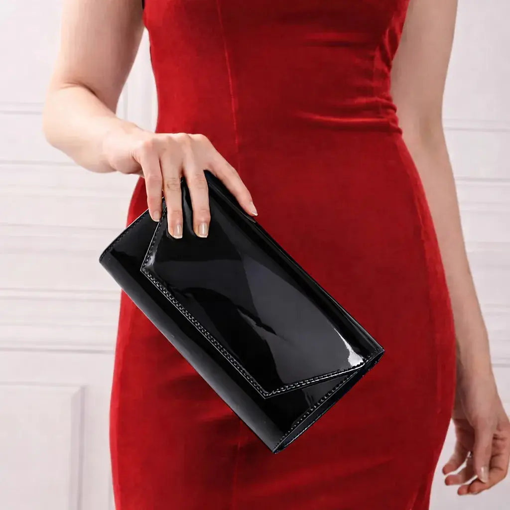 Siyah Rugan Zincirli Abiye Çanta SH-01 RUBRICA 