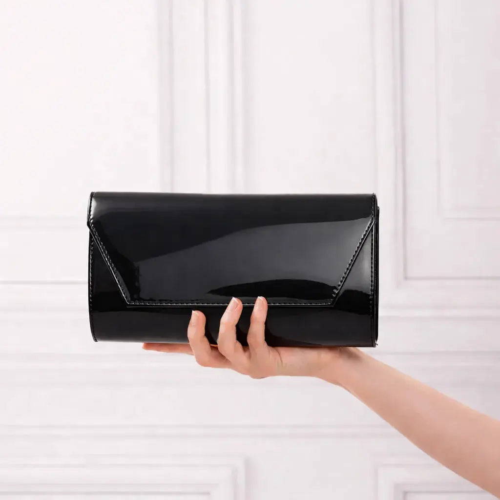 Siyah Rugan Zincirli Abiye Çanta SH-01 RUBRICA 