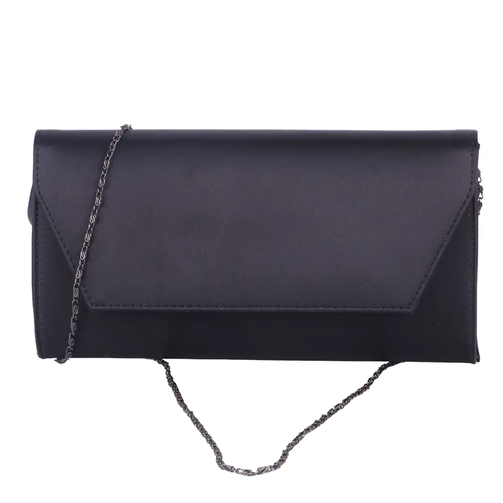 Siyah Saten Topuklu Ayakkabı Çanta Set RA-023 RUBRICA 