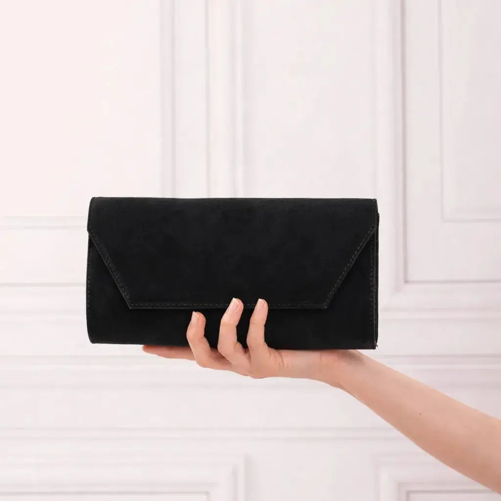 Siyah Süet Zincirli Abiye Çanta SH-01 RUBRICA 