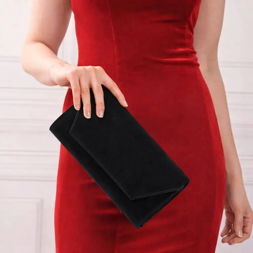 Siyah Süet Zincirli Abiye Çanta SH-01 RUBRICA 