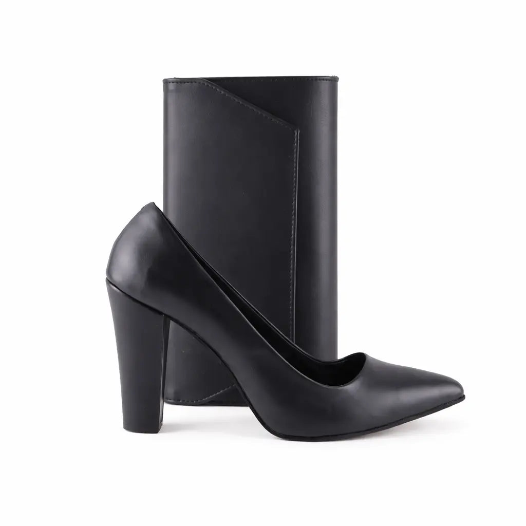 Siyah Topuklu Ayakkabı Çanta Set RA-023 RUBRICA 