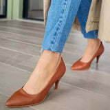 Taba 7 cm Topuklu Ayakkabı MA-017