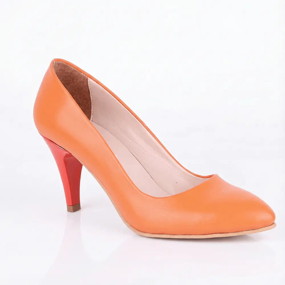 Turuncu 7 cm Topuklu Ayakkabı MA-017