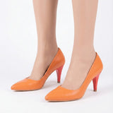 Turuncu 7 cm Topuklu Ayakkabı MA-017