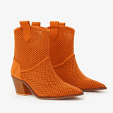 Turuncu Kadın Yazlık Delikli Topuklu Bot RA-8012 RUBRICA 