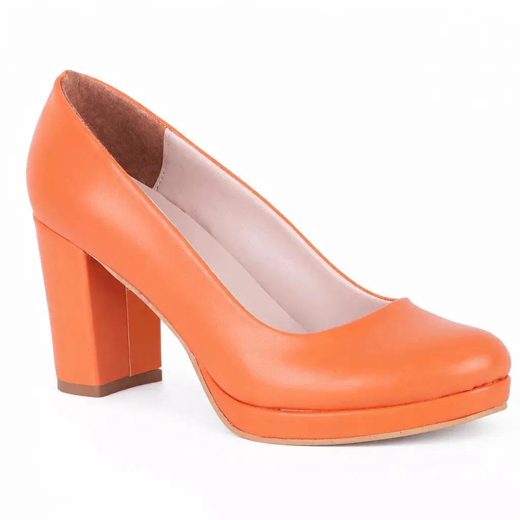 Turuncu Topuklu Platform Ayakkabı MT-01 RUBRICA 