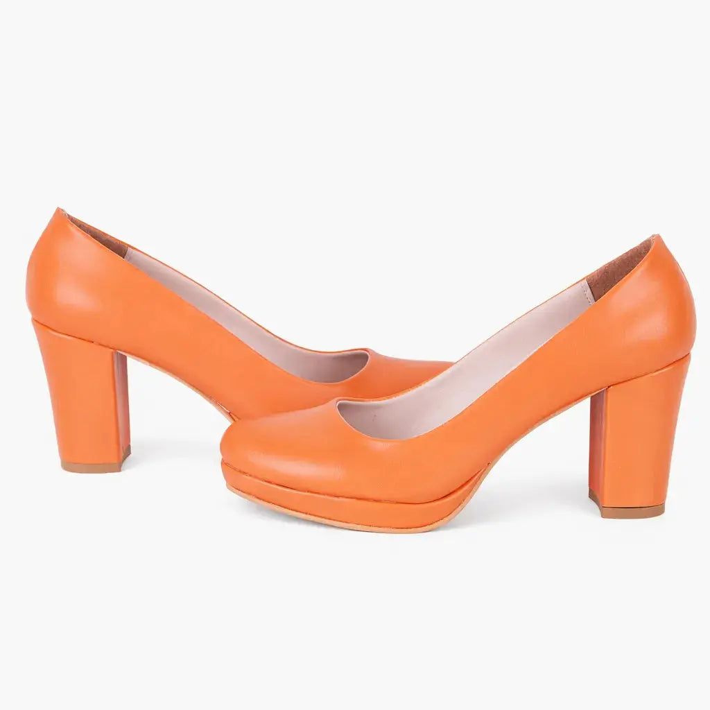 Turuncu Topuklu Platform Ayakkabı MT-01 RUBRICA 