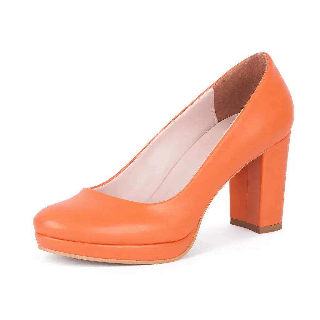 Turuncu Topuklu Platform Ayakkabı MT-01 RUBRICA 