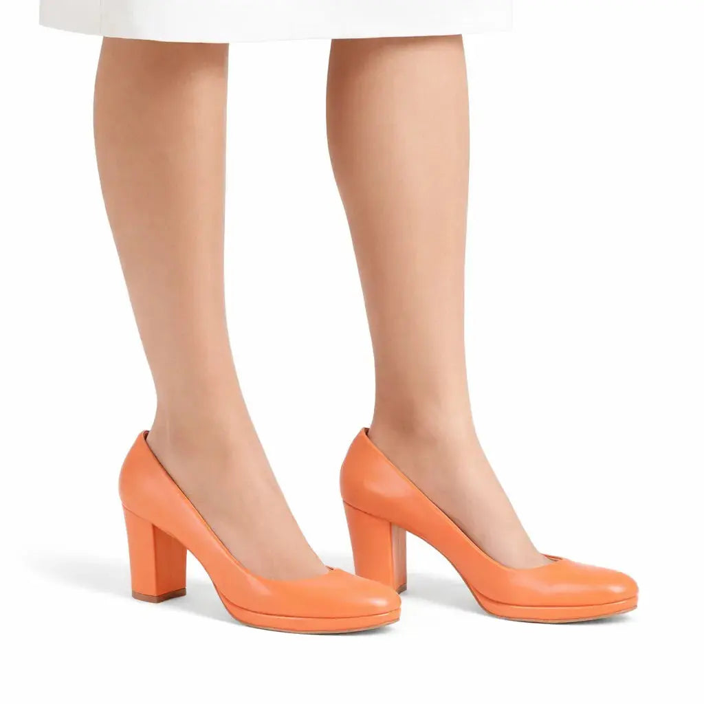 Turuncu Topuklu Platform Ayakkabı MT-01 RUBRICA 