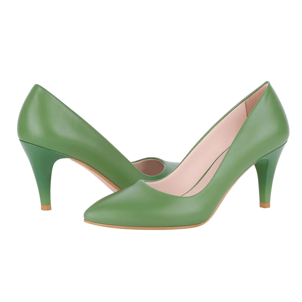 Yeşil 7 cm Topuklu Ayakkabı MA-017