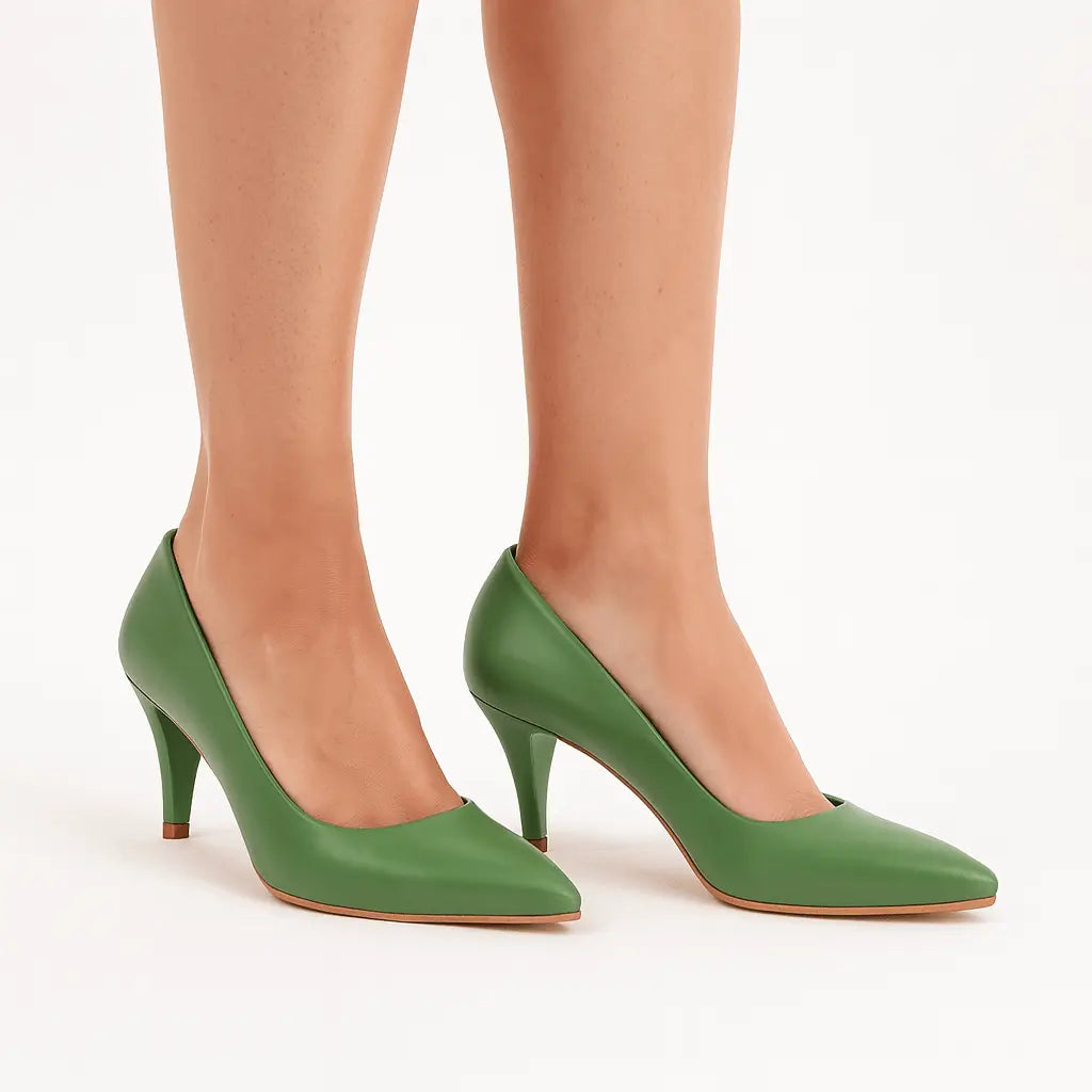 Yeşil 7 cm Topuklu Ayakkabı MA-017
