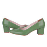Yeşil Alçak Topuklu Ayakkabı RA-162
