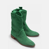 Green Summer Cowboy Boots for Women RA-8010 image 2